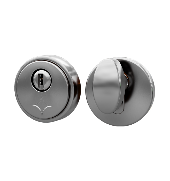 Round Escutcheon Thumb Turn Chrome