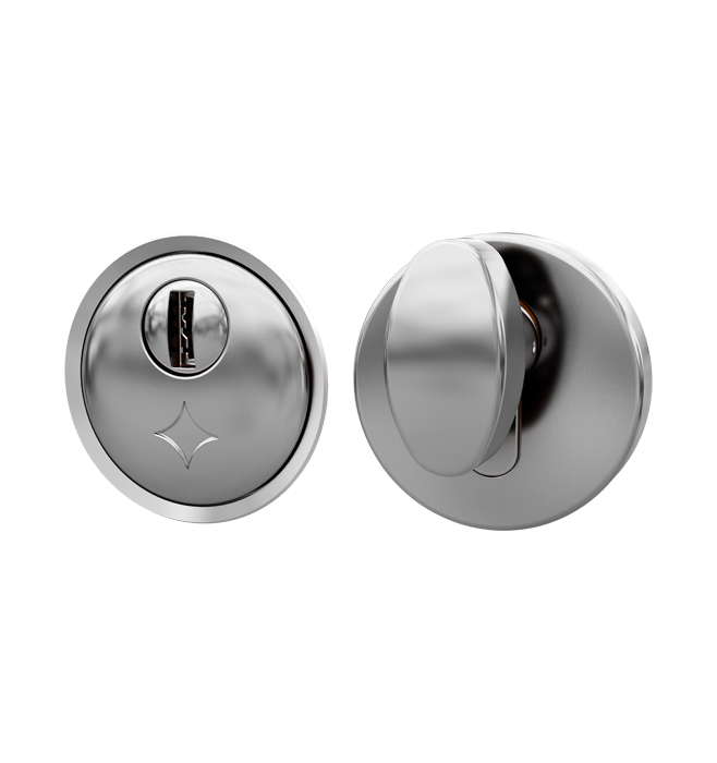 Flush Escutcheon Thumb Turn Chrome